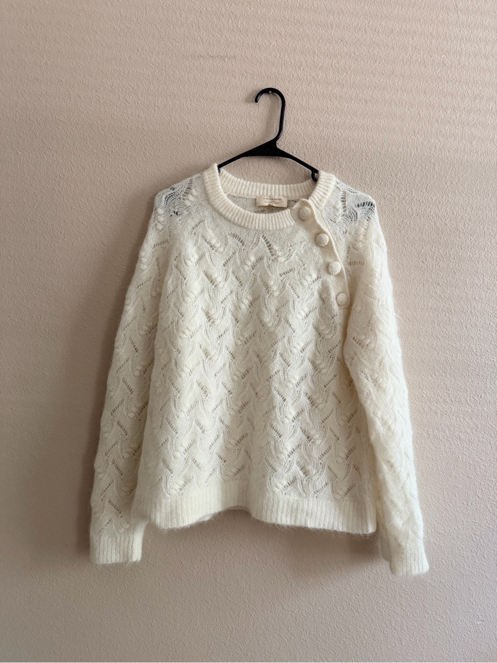 Sézane Poppy Jumper ECRU Wool and Kid Mohair